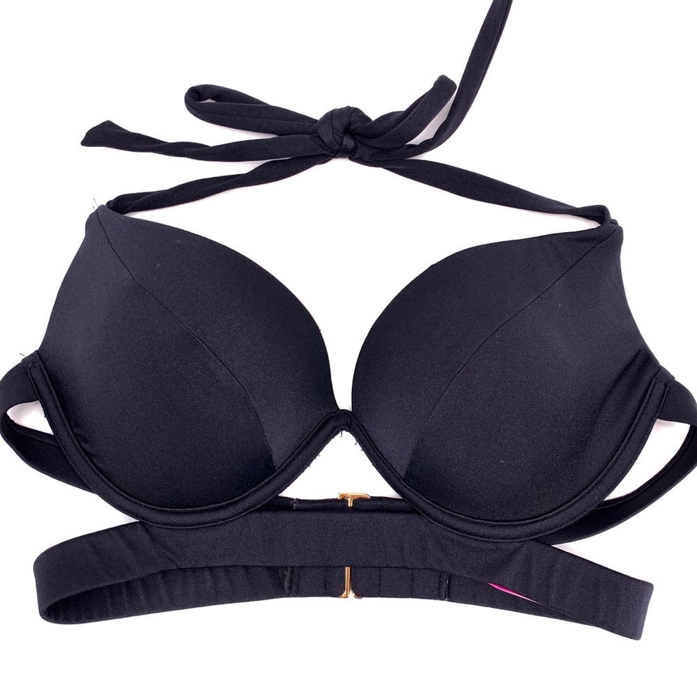 Victoria's Secret 34C Swim Suit Top Push Up Black
